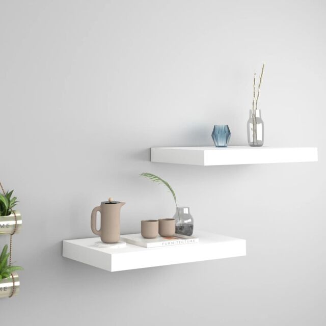 Berkfield Home Floating Wall Shelves 2 pcs White 40x23x3.8 cm MDF - image 1