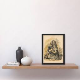 Artery8 Gypsy & Lark Watercolour Kubincan Framed Wall Art Print in Beige - Size: A4 - thumbnail 4