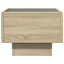 Berkfield Home Side Table with LED Sonoma Oak 40x40x30 cm Engineered Wood in Brown - Size: 40 x 40 x 30 cm - thumbnail 6