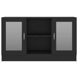 Berkfield Home Vitrine Cabinet Black 120x30.5x70 cm Engineered Wood - thumbnail 6