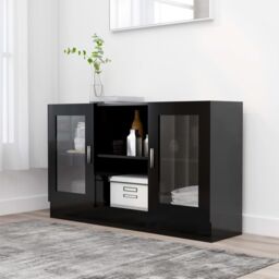 Berkfield Home Vitrine Cabinet Black 120x30.5x70 cm Engineered Wood
