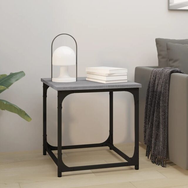 Berkfield Home Side Table Grey Sonoma 40x40x40 cm Engineered Wood - Size: 40 x 40 x 40 cm - image 1