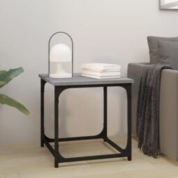 Berkfield Home Side Table Grey Sonoma 40x40x40 cm Engineered Wood - Size: 40 x 40 x 40 cm - thumbnail 1