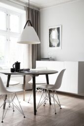 Nordlux Modern Indoor Pendant Light White Metal E27 Brown & Black Strap - Mains Powered, IP20 - thumbnail 3