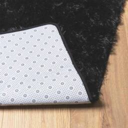 Berkfield Home Shaggy Rug High Pile NAVARRA Black 120x120 cm Polyester - Size: Medium - thumbnail 6