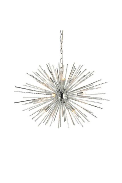 Netlighting Lena 9 Light Spherical Pendant Chrome Plate G9 in Grey - image 1