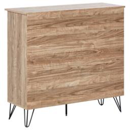 Wyld and Coco Light Brown Wine Built In Rack Matte Particleboard Metal Legs - thumbnail 6