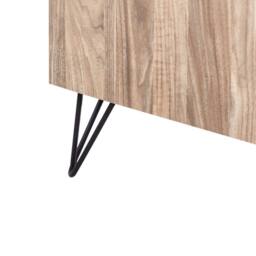 Wyld and Coco Light Brown Wine Built In Rack Matte Particleboard Metal Legs - thumbnail 9