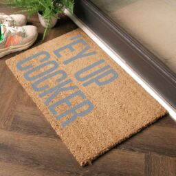 Artsy Mats Grey Ey Up Cocker Slang Doormat - Size: 40 cm x 60 cm - thumbnail 3