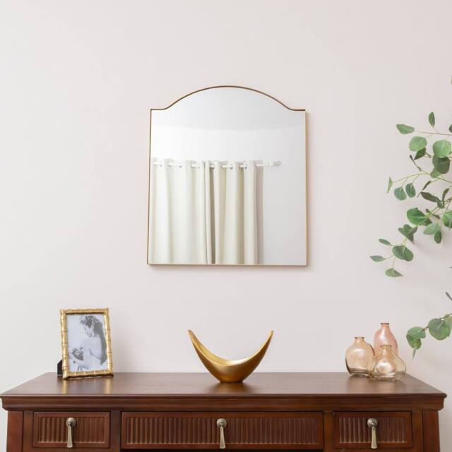 Melody Maison Antique Gold Metal Framed Wall Mirror - 50cm X 65cm - Size: 50 cm X 65 cm - image 1