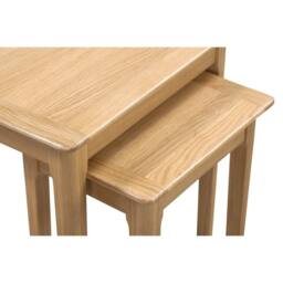 Cheshire Strathclyde Compact Nest Of 2 Tables in Oak in Light Oak - thumbnail 4