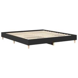 Berkfield Home Bed Frame without Mattress Black 180x200cm Engineered Wood - Size: Super King - thumbnail 7