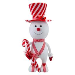 VFM e-Store Christmas Snowman Decoration 45cm x 21cm White X 1 - Size: 45 cm x 21 cm - thumbnail 1