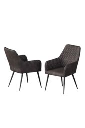 More4Homes Set Of 2 Ella Technology Fabric Dining Chair in Brown - thumbnail 6