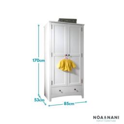 Nöa and Nani Birte Wardrobe with Storage in White - thumbnail 6