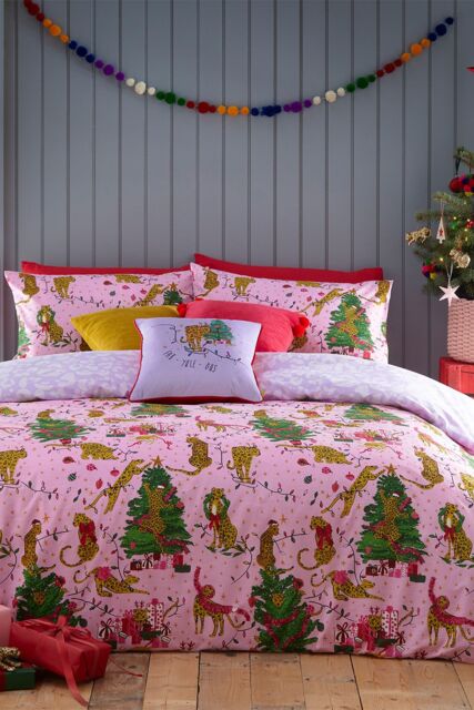 Furn Purrfect Christmas Reversible Duvet Cover Set - Size: Single - image 1