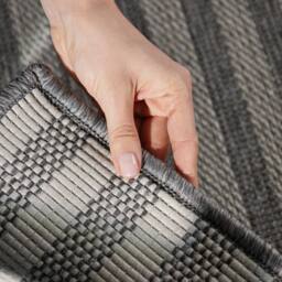 Ted Baker Indoor Outdoor Flatweave Linley Rug Striped in Grey - Size: 160 cm x 230 cm - thumbnail 6