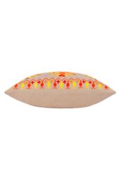 Furn Kalina Embroidered 100% Cotton Cushion in Orange - thumbnail 3