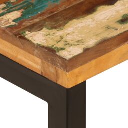 Berkfield Home Coffee Table 100x50x35 cm Solid Reclaimed Wood & Steel in Brown - Size: 100 x 50 x 35 cm - thumbnail 6