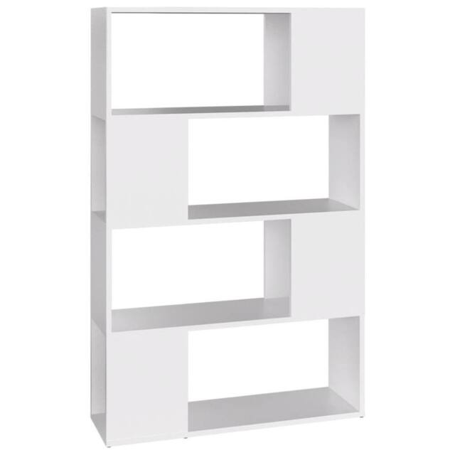 Berkfield Home Book Cabinet Room Divider White 80x24x124.5 cm Engineered Wood - image 1