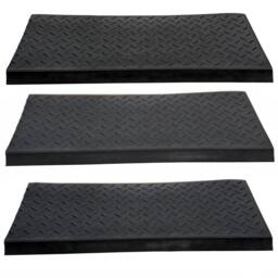 VOGREX Stair Treads Rubber Matting Non Slip 3 Steps Staircase Cover Diamond in Black - thumbnail 3