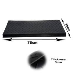 VOGREX Stair Treads Rubber Matting Non Slip 3 Steps Staircase Cover Diamond in Black - thumbnail 2