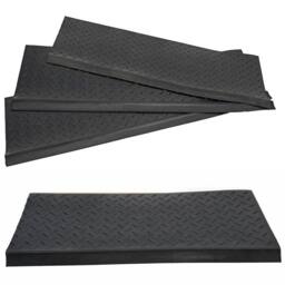 VOGREX Stair Treads Rubber Matting Non Slip 3 Steps Staircase Cover Diamond in Black - thumbnail 1