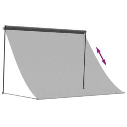 Berkfield Home Retractable Awning Anthracite 250x150 cm Fabric & Steel in Dark Grey - thumbnail 6