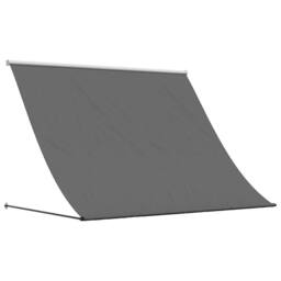 Berkfield Home Retractable Awning Anthracite 250x150 cm Fabric & Steel in Dark Grey - thumbnail 1