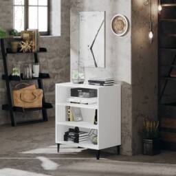 Berkfield Home Sideboard White 57x35x70 cm Engineered Wood - Size: 57 x 35 x 70 cm - thumbnail 2