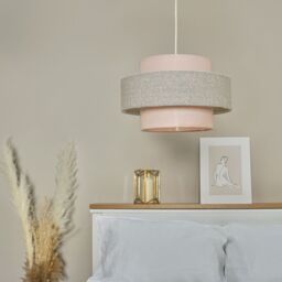 ValueLights Weaver Pink Ceiling Pendant Shade - thumbnail 1