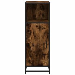 Berkfield Home Bathroom Cabinet Smoked Oak 35x37.5x100 cm Engineered Wood in Brown - thumbnail 5