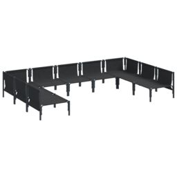 Berkfield Home Garden Sofa Set 9 pcs Anthracite Steel - thumbnail 5