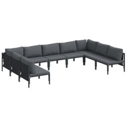 Berkfield Home Garden Sofa Set 9 pcs Anthracite Steel - thumbnail 2