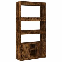 Berkfield Home Highboard¬†Smoked Oak 92x33x180 cm Engineered Wood in Brown - Size: 92 x 33 x 180 cm - thumbnail 1