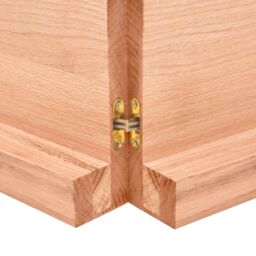 Berkfield Home Wall Shelf Light Brown 140x60x(2-6) cm Treated Solid Wood Oak - thumbnail 6