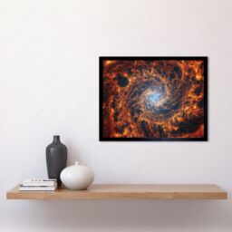 "Artery8 NASA James Webb Telescope Spiral Galaxy NGC 628 Framed Wall Art 12x16 in Black - Size: W12"" x H16""" - thumbnail 2