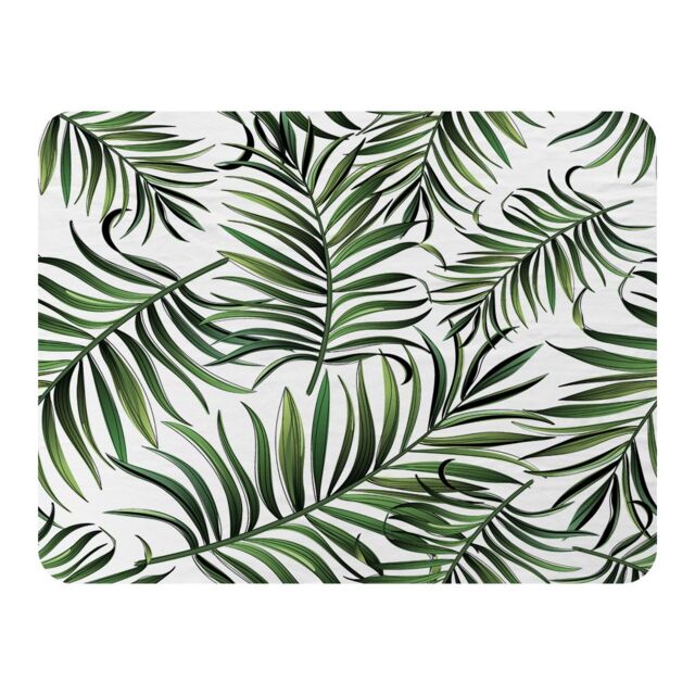 Benjamin Tate Design Palm Leaves Blanket in Natural - Size: 120 cm x 150 cm - image 1