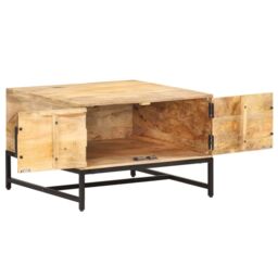 Berkfield Home Coffee Table 67x67x45 cm Solid Mango Wood in Brown - Size: 67 x 67 x 45 cm - thumbnail 3