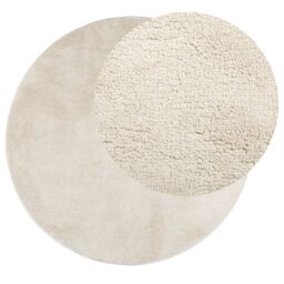 Berkfield Home Rug OVIEDO Short Pile Beige √ò 120 cm - Size: Medium - thumbnail 3