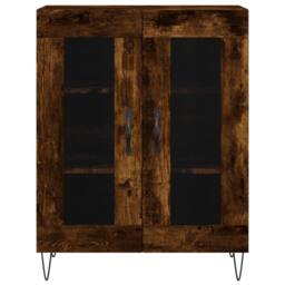 Berkfield Home Sideboard Smoked Oak 69.5x34x90 cm Engineered Wood in Brown - thumbnail 5
