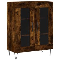 Berkfield Home Sideboard Smoked Oak 69.5x34x90 cm Engineered Wood in Brown - thumbnail 1