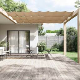 Berkfield Home Vertical Awning Taupe 140x600 cm Oxford Fabric - thumbnail 2