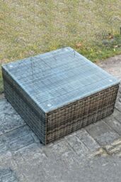 Fimous Square Rattan Coffee Tea Side Table in Dark Grey - thumbnail 2