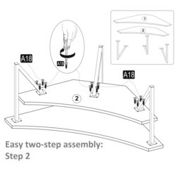 Destina Home Corner TV Stand Entertainment Center Kiberya in Light Brown - Size: 1 Pack - thumbnail 7