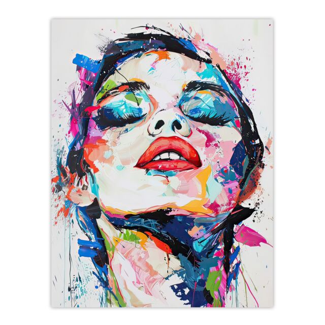 "Artery8 1960s Colourful Portrait Modern Art Wall Art Print - Size: W12"" x H16""" - image 1