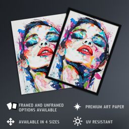 "Artery8 1960s Colourful Portrait Modern Art Wall Art Print - Size: W12"" x H16""" - thumbnail 2