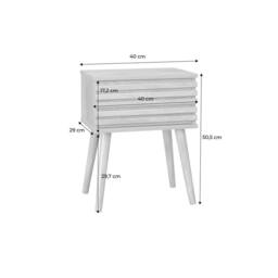 sweeek Pair Of Scandi-style Bedside Tables With Grooved Wood Effect in Light Brown - thumbnail 5