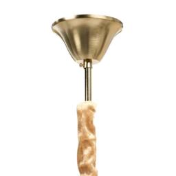 Wyld and Coco 60cm Brass and Glass Crystal Chandelier - Glamour Pendant in Gold - thumbnail 6