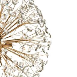 Wyld and Coco 60cm Brass and Glass Crystal Chandelier - Glamour Pendant in Gold - thumbnail 5